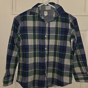 GAP Kids Plaid Shirt in Blue and Green